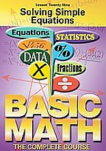 Basic Maths - Solving Simple Equations